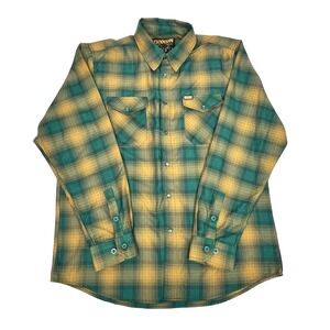 Dixxon Flannel Co. The Bison Men's L Flannel Pearl Snap Western Workwear Outdoor